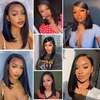 Bob Wig Lace Front Brazilian Human Hair Wigs for Black Women Preplusted Short Natural 13x4 HD Retraso Cierre frontal completo Peluca