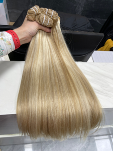 Angelbella 2022 Bundles de cabello crudo #16/60 Beige Blonde/Blonde Nano Tip 