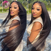 Angelbella Queen Doner Virgin Hair 13x4 HD Peluca delantera Cabello humano recto para mujeres 