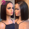  Angelbella Dd Diamond Hair corto Color natural Doble dibujado Cabello humano Vietnamita pelucas de encaje para mujeres Balck 
