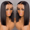 Al por mayor 13x4 Natural Black Vietnam Cabello humano Peluca delantero de encaje delantero Rectivo Bob Bobas Frontal para mujeres negras