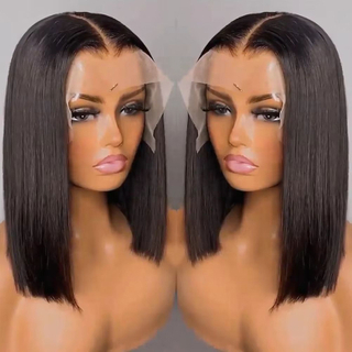 Al por mayor 13x4 Natural Black Vietnam Cabello humano Peluca delantero de encaje delantero Rectivo Bob Bobas Frontal para mujeres negras