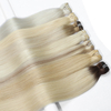 Cutícula de cabello virgen 100% crudo al por mayor alineado hueso recto estilos de mano suave atada coloreado color de cabello natural trama 