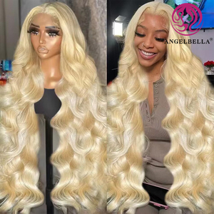 Al por mayor de 30 pulgadas 613 rubia de encaje frontal peluca de cabello humano brasileño peluca de encaje transparente con cabello para bebés