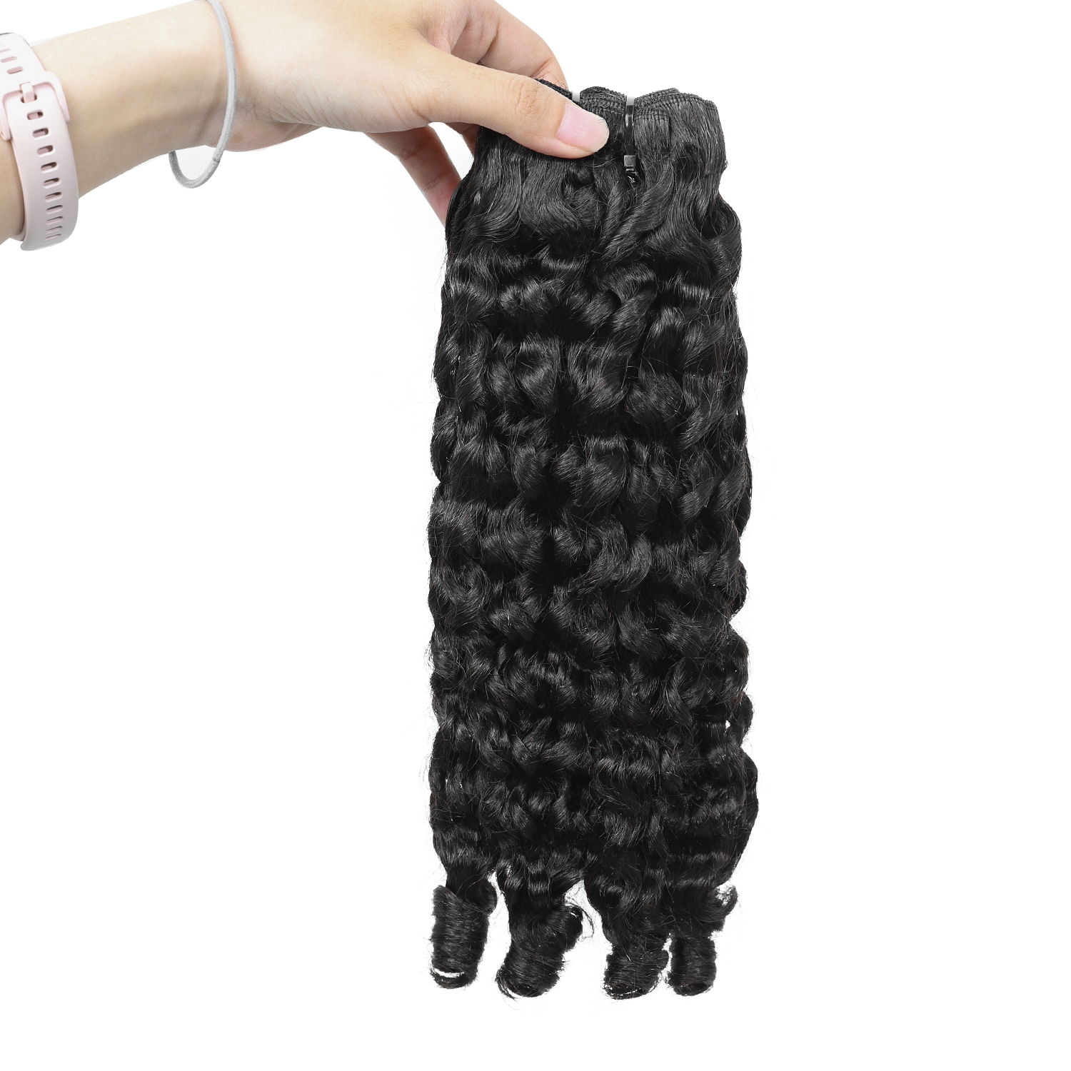 Angelbella Proveedor Venta al por mayor Paquetes rizados birmanos Cabello humano 8-40 pulgadas Tejido rápido con extremo rizado en espiral Paquetes humanos rizados rizados 100% sin procesar en extensiones de cabello Negro natural