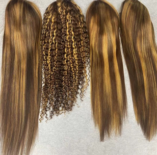 Peluca delantera de encaje ombre más destacado PELO HUMANO PREPLED 13X4 HD Transparente 4/27 Honey Rubio Rubio Cabrimas frontales con cabello para bebés