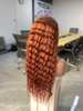 Ginger Orange Color Deep Lace Lace Frontal Wig 13x4 HD Cerneras de encaje transparente