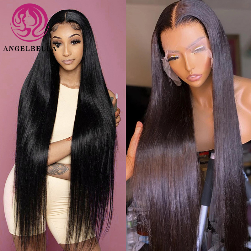 Angelbella Queen Doner Virgin Hair 13x4 Cernera transparente Cabricas Full Full Lace Human Hair Wig