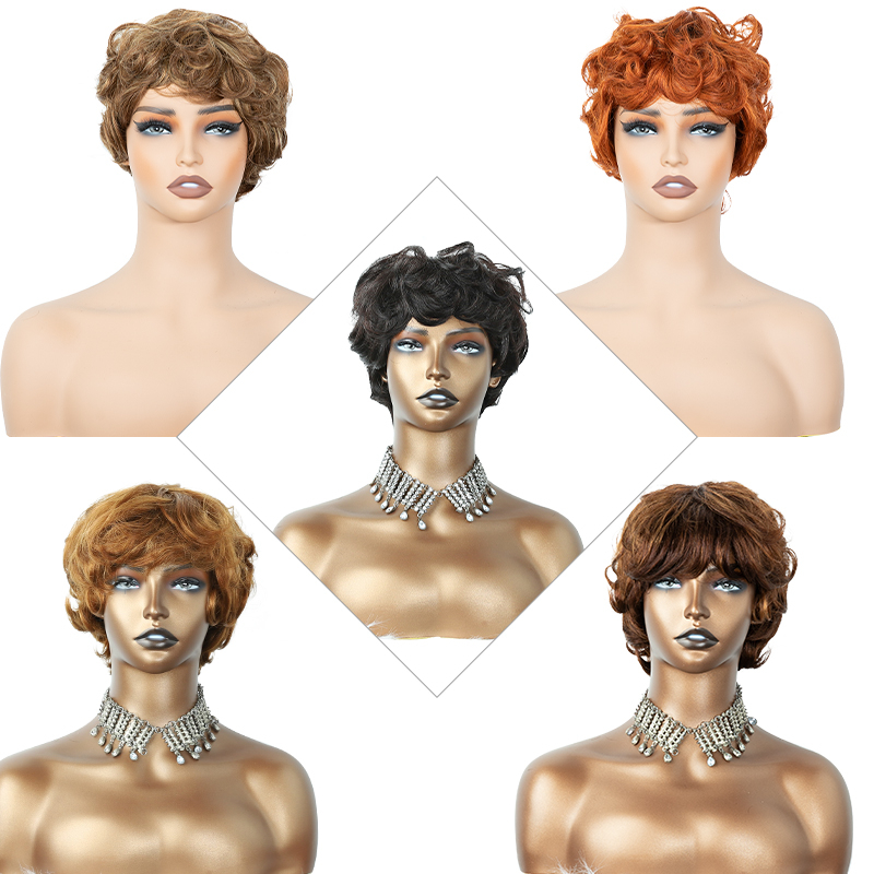  Angelbella Dd Diamond Hair New Style Short Bob Wig Factory Price Natural Wave Kinky Curl Curl Styles Brasil Máquina de cabello hecha para mujeres negras para mujeres negras