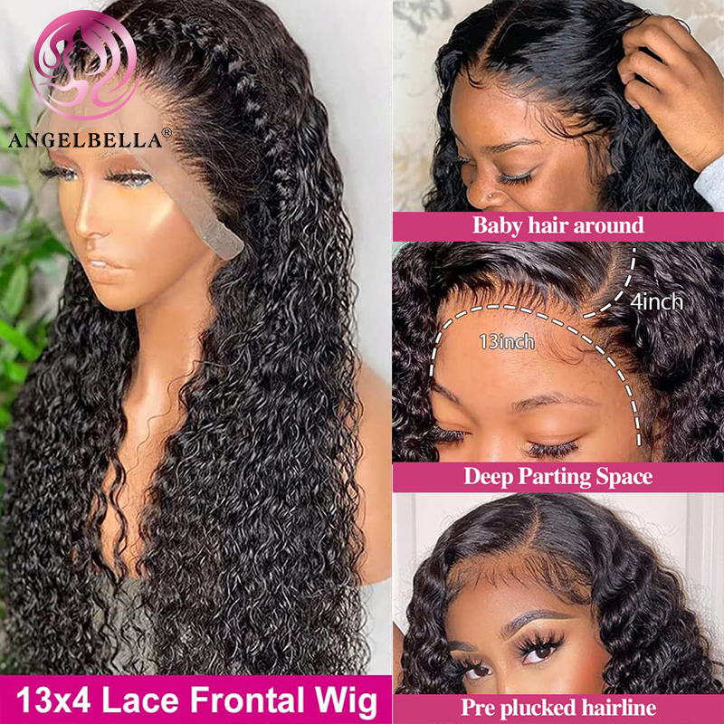 Angelbella DD Diamond Hair Hd Water Wig 13x4 Cernera delantera Peluca de cabello humano Peluca frontal
