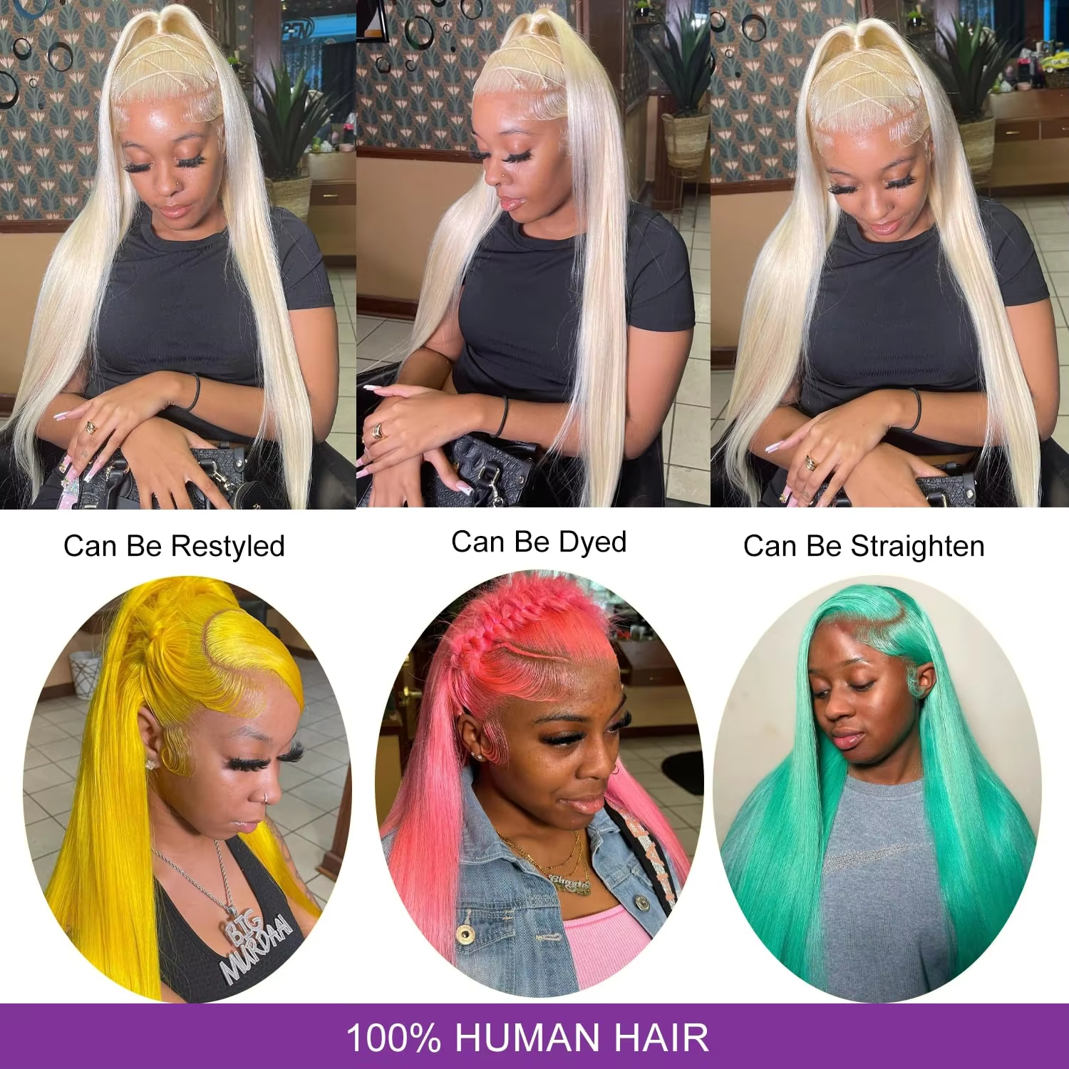 Angelbella 13x4 180% Densidad 613 Color rubio de miel Pelera de encaje delantera