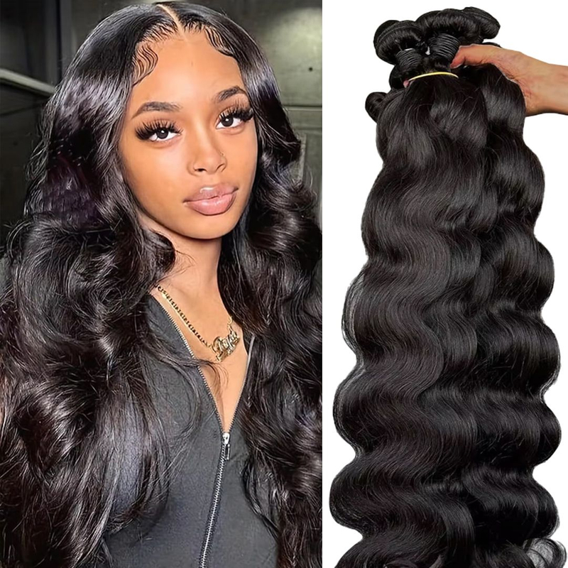 Extensiones de cabello 100% humanos Bundle Bundias de vendedores de cabello crudo Bundias de cabello de ola de ola a granel al por mayor para mujeres
