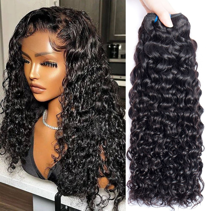 Angelbella al por mayor crudo Brasil Brasileño Doble Dibujado Extensiones de olas de agua Vendor Cutícula Alineada Bundles de cabello humano