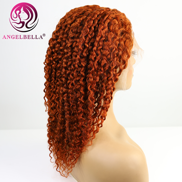 Jerry Curly Human Hair Wigs Curly Ginger Orange