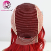 Olada corporal Peluca de encaje rojo caliente de color rojo cabello humano 13x4 pelucas transparentes para mujeres 150% de pelucas de densidad