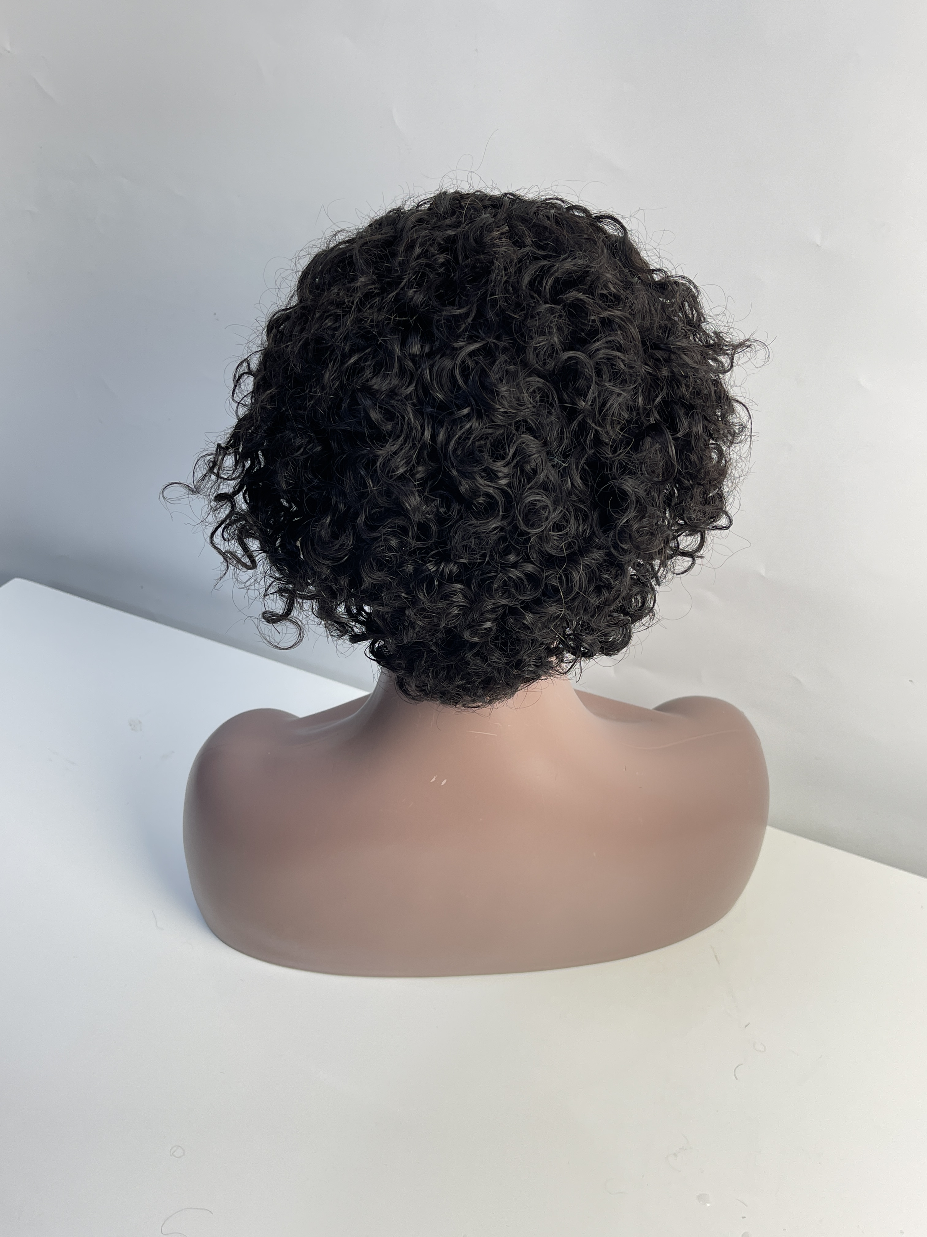 Peluca corta de peluca humana Pixie Cut Kinky Curly Human Hair Lace Parts Peluces 