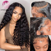 Angelbella Queen Doner Virgin Hair al por mayor 13x4 Ola profunda suelta Brasil Piel de cabello humano 32 34 pulgadas Pelera delantera de encaje rizado transparente para mujeres negras