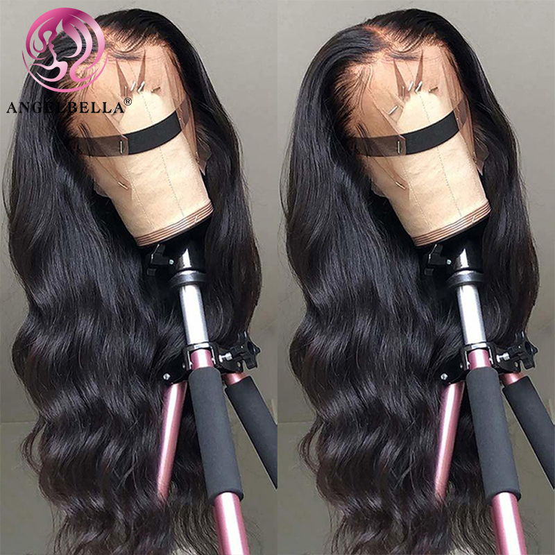 Angelbella DD Diamond Hair 13x4 HD Lacas delanteras Brasil Wavs Human Hair Wigs para mujeres negras