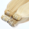 Cutícula de trama atada al por mayor al por mayor de la virgen cruda Cabello de trama atada Cutícula alineada de hueso recto de calidad teñida estilo natural teñido
