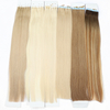 Cinta rubia natural en extensiones de cabello cabello humano invisible 613 hueso rubio cinta recta 100% virgen cruda cabello humano