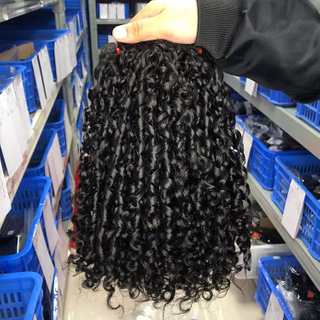 Virgin Virgin Birmese Cabecillo rizado Cabello vietnamita, Pixie birmano Extensión de cabello humano rizado para mujeres negras