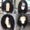 Pelucas bob cortas y rizadas Cabello humano de virgen brasileño 13x4 HD Peluces delanteros de encaje transparente 