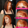 Angelbella DD Diamond Hair 200% Densidad 13x4 Capacidad frontal de encaje completo Bob boba humana