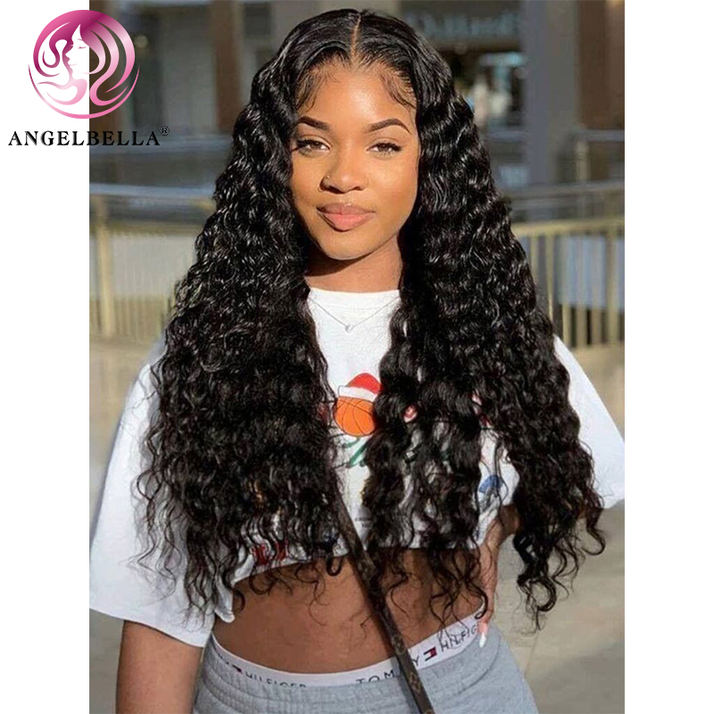 Angelbella Dd Diamond Hair 13x4 Wave Deep Frontal Wigs Human Hair HD Laces frontales prepletadas con cabello para bebés