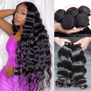Angelbella al por mayor 30 pulgadas 100% remy vendedor de cabello humano paquetes brasileños bundles de ondas corporales extensiones humanas