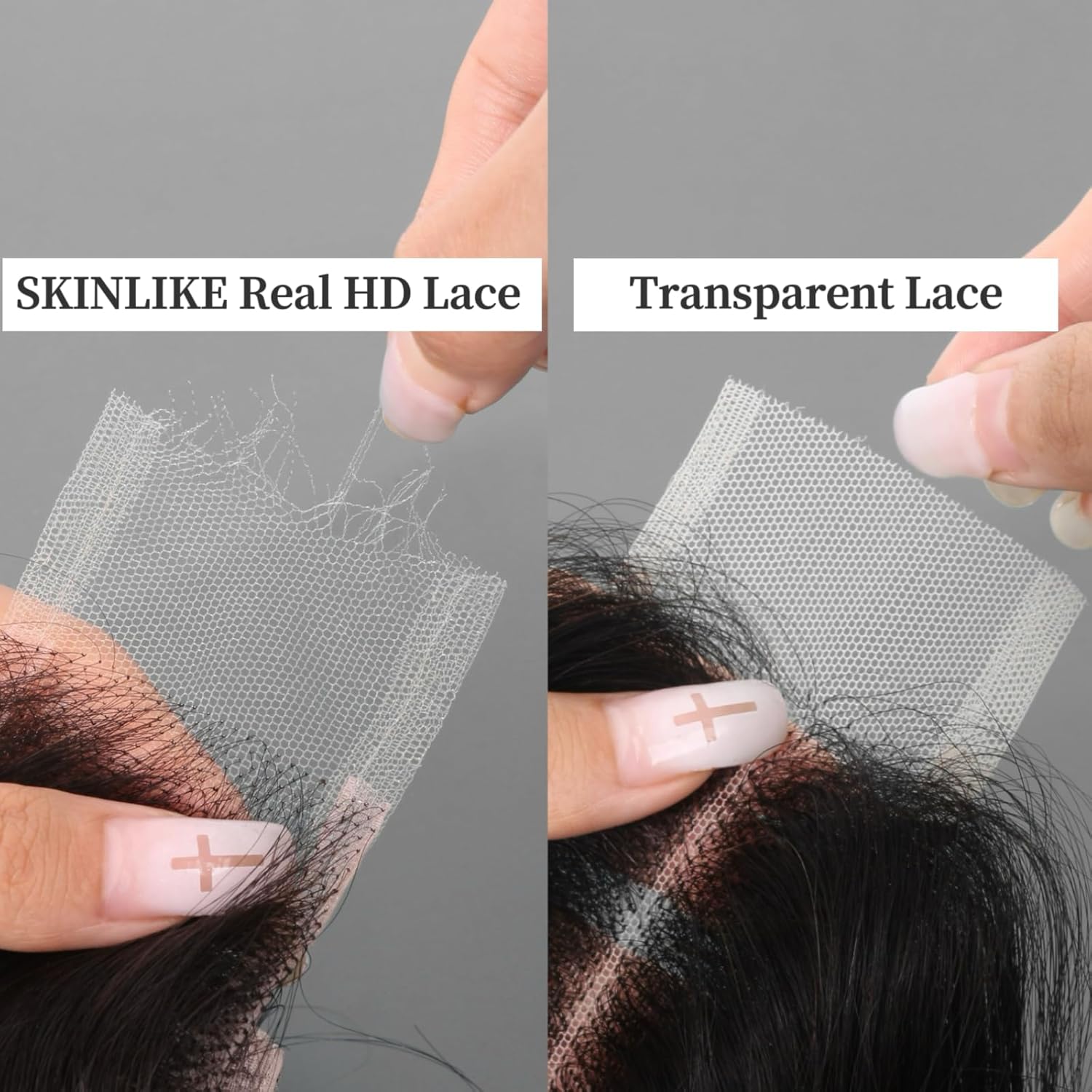 2022 6X6 Cierre de encaje Cabello humano Parte libre de encaje transparente Recto sedoso con pelo de bebé