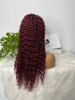 Pelucas delanteras de encaje HD 99J, cabello humano prearrancado, densidad 180, peluca Frontal de onda profunda Borgoña, parte en T, pelucas de cabello humano Natural