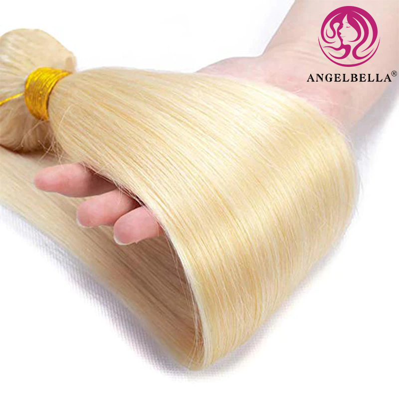 Angelbella Glory Virgin Hair 613 Rubio hueso recto Cabello crudo Cabello alineado Bundles de cabello humano