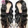Angelbella dd diamante cabello 13x4 pelucas frontales de encaje encaje transparente sin glucos peluca de cabello humano ola de encaje