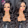 Angelbella Queen Doner Virgin Hair 13x4 Black Body Wave Best Human Hair HD Lace Front Wigs