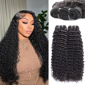 Angelbella Precio al por mayor Vendedor de cabello humano brasileño Extensiones de ola rizada Doble dibujos de cabello humano para mujeres negras