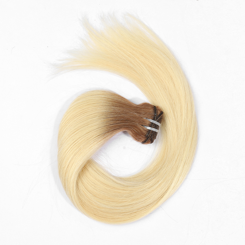 Angelbella 100% Russian Virgin Hair Hand Cutícula Cutícula de trama atada Alineado Hueso Cabello de estilo natural de color natural Cabello humano crudo