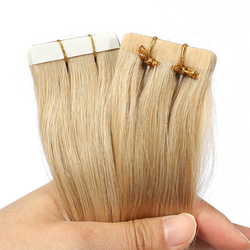 Cinta en extensiones de cabello cabello humano rubio