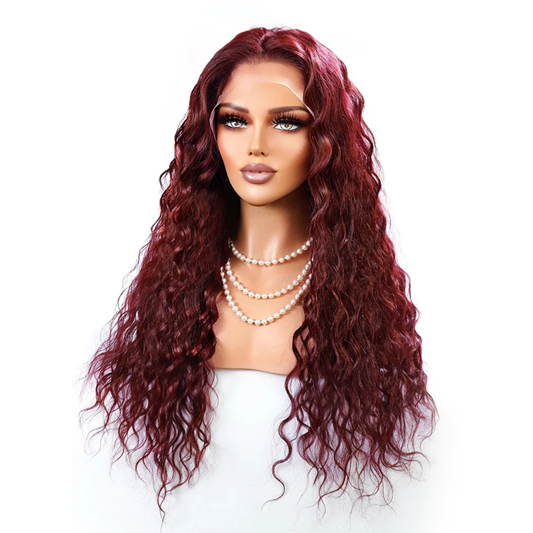 Angelbella 13x4 180% Densidad Cabello humano Brasil Brasileño Camino frontal de encaje transparente 99J Pelera delantera de encaje para mujeres para mujeres