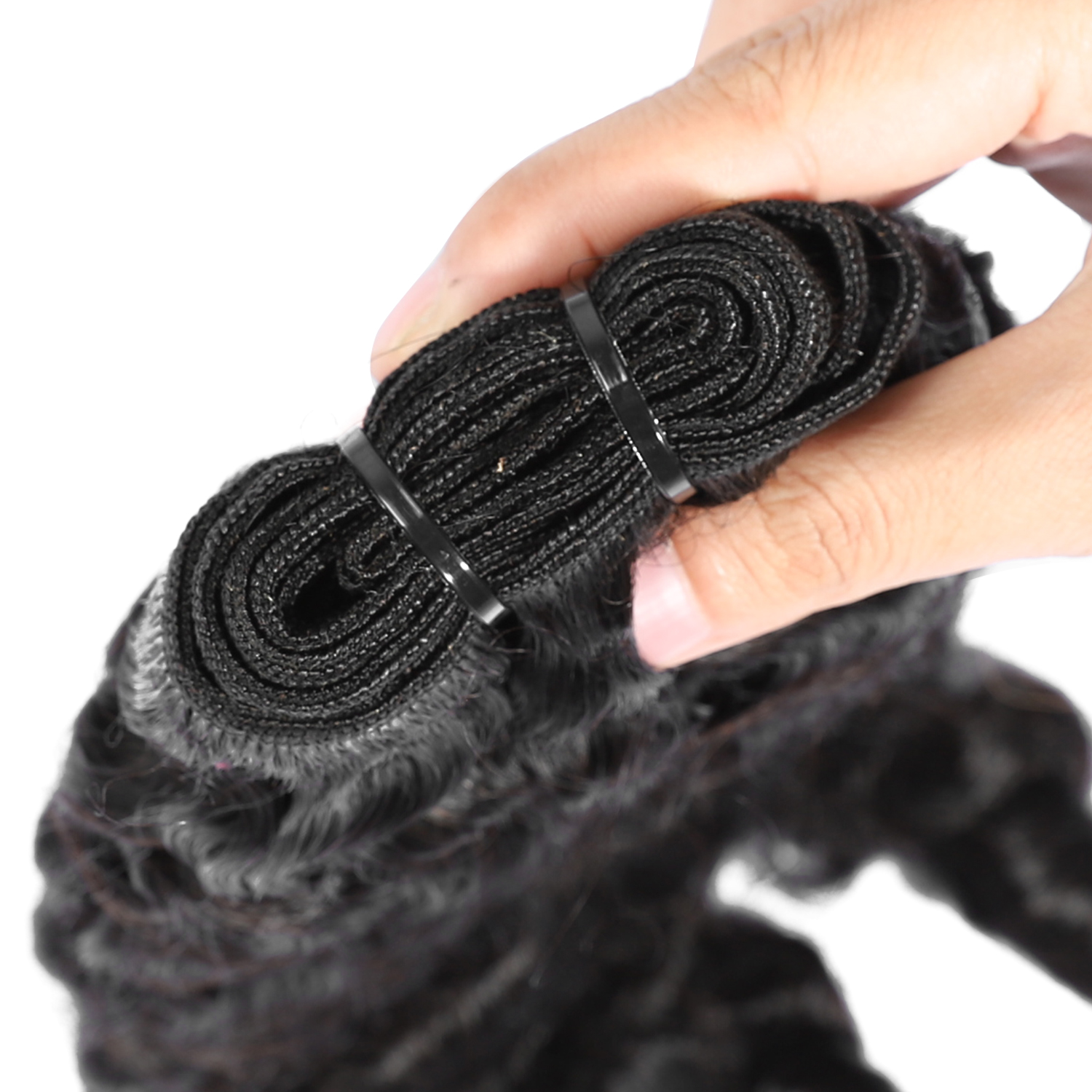 Angelbella Proveedor Venta al por mayor Paquetes rizados birmanos Cabello humano 8-40 pulgadas Tejido rápido con extremo rizado en espiral Paquetes humanos rizados rizados 100% sin procesar en extensiones de cabello Negro natural