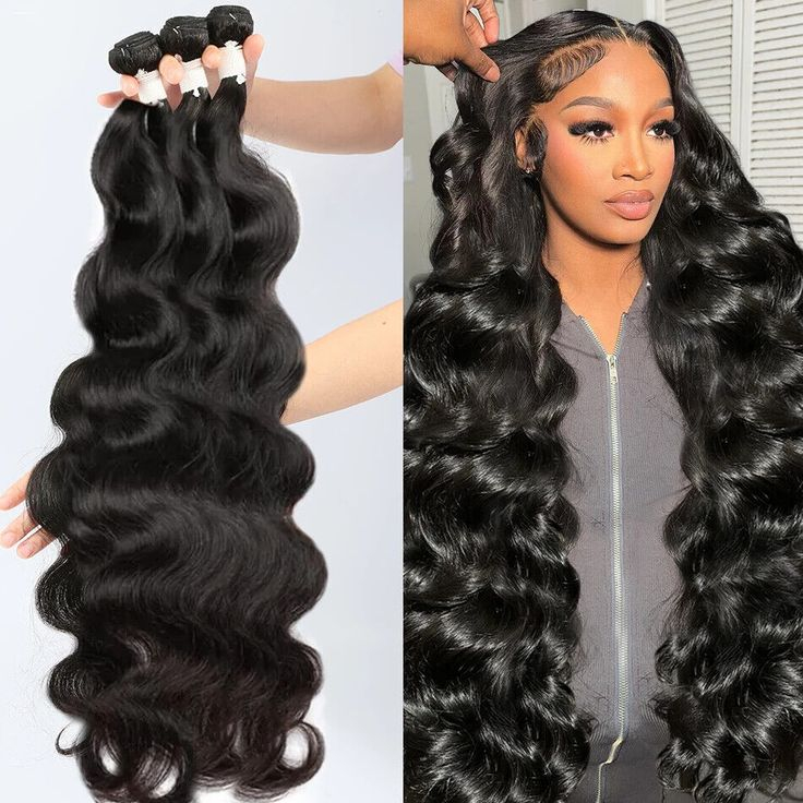 Al por mayor al por mayor la oleada de cabello corporal de ola humana de ola humana alineada paquetes de cabello crudo alineado para mujeres negras