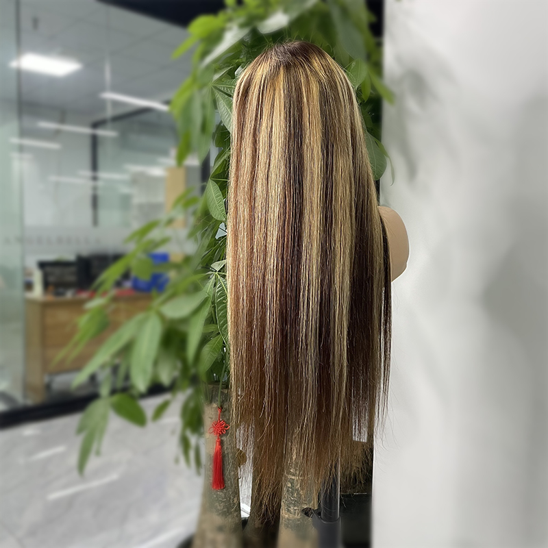 Ombre resaltado encaje delantero cabello humano 13x4 pelucas frontales transparentes hd de encaje transparentes prepletidas con cabello para bebés 