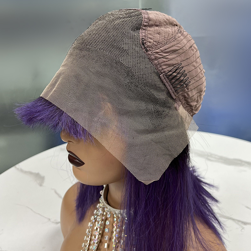 Angelbella al por mayor 10 "12 " 14 "pelucas bob bob brasil pelucas de cabello humano con flequillo 100% remy pelucas de cabello humano