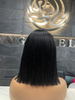 Cabello humano peluca bob bob con flequillo para mujeres negras barato