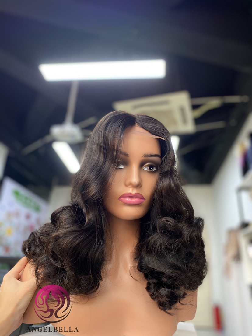 Peluca de cabello humano súper doble dibujada Magic Curls animosa