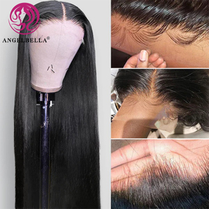 Angelbella Queen Doner Virgin Hair 13x4 Human Hair HD Peluca de encaje Cutícula Alineada Cabnillas