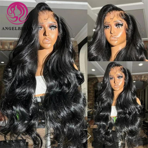 Angelbella Queen Doner Virgin Hair 13x4 Cambres de cabello humano Cutícula Cabello crudo Cabello transparente Camino de encaje HD Full HD