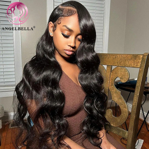  Angelbella Queen Doner cabello virgen 100% cabello humano virgen sin procesar 13x4 Body Wave HD pelucas frontales de encaje para mujeres negras 