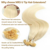 100% crudo Virgin Human Human I-Tip Extensiones Cutícula Alineada Buzo Recto I-Tip Cabello Al por mayor