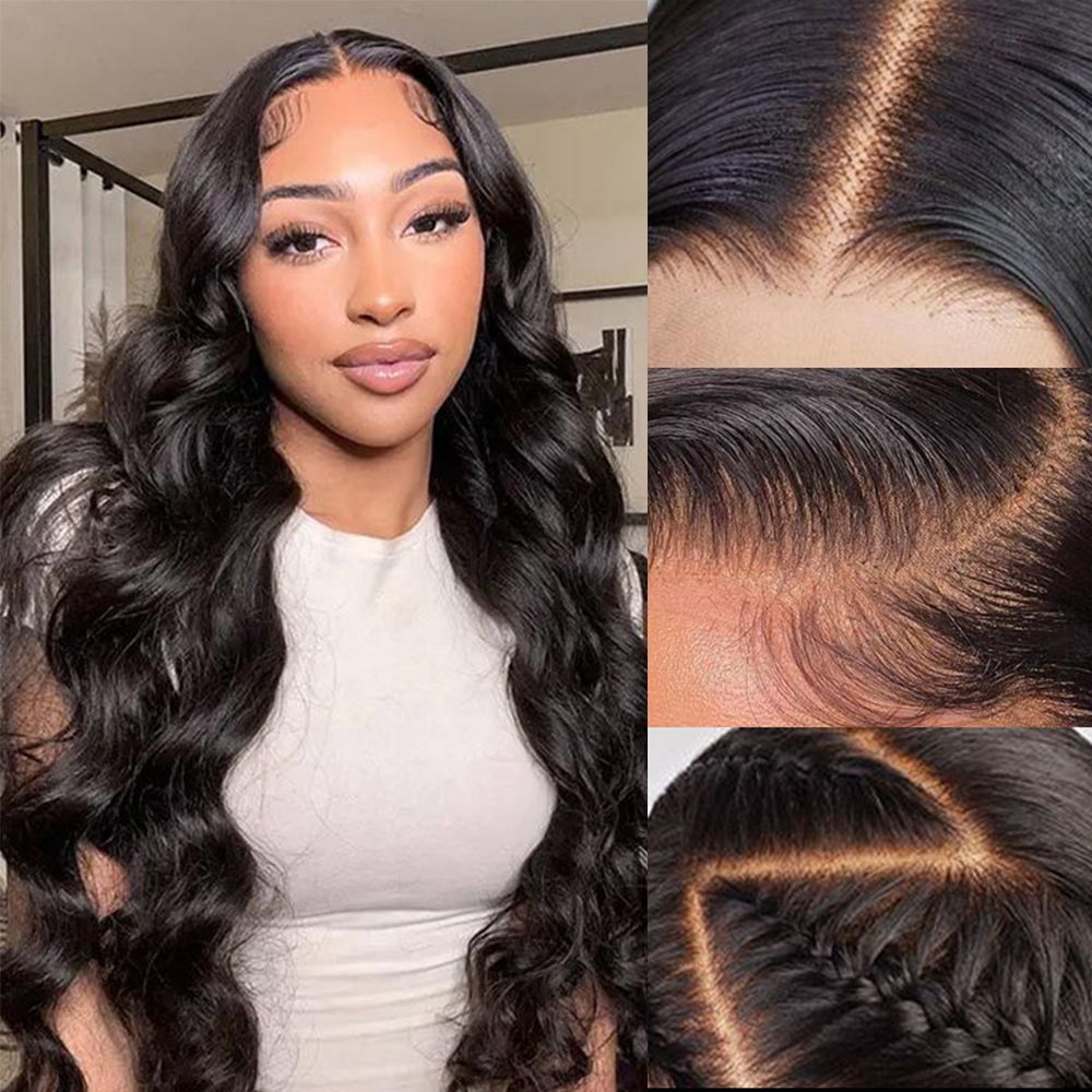 Pelucas al por mayor Vendedores de cabello humano 13x4 Natural de encaje suizo de encaje delantero Oava corporal Cabello humano brasileño