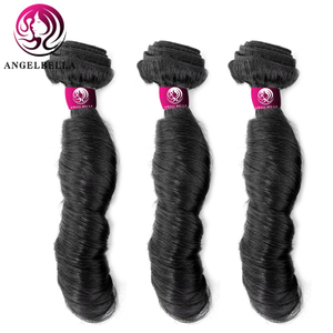 Paquetes de cabello ondulado de primavera cerca de mí Proveedores de paquetes de cabello humano largo de color negro natural